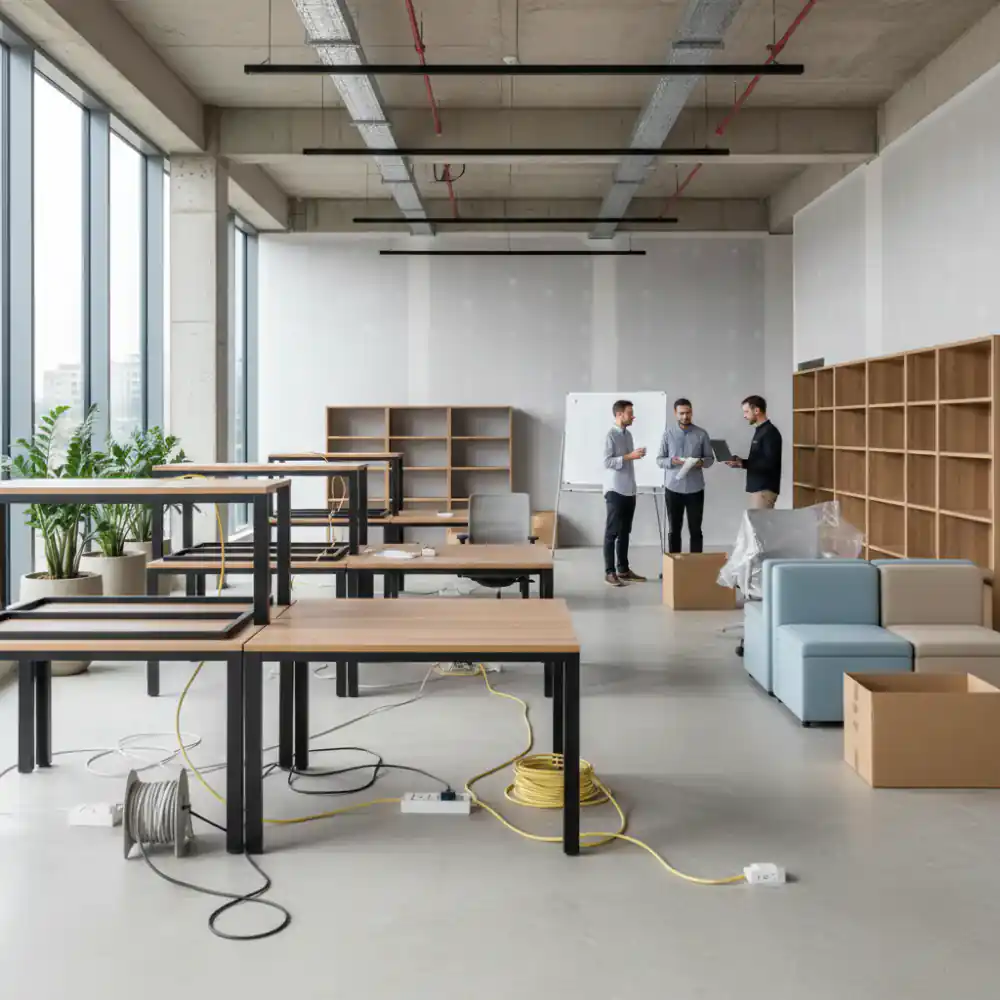 Early days of the coworking space setup